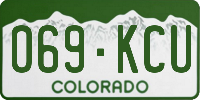 CO license plate 069KCU