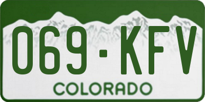 CO license plate 069KFV