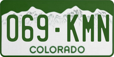 CO license plate 069KMN