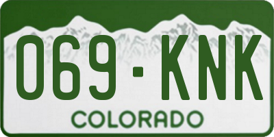 CO license plate 069KNK