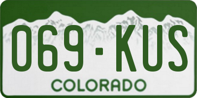 CO license plate 069KUS