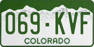CO license plate 069KVF