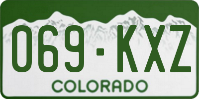 CO license plate 069KXZ