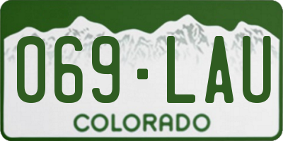 CO license plate 069LAU