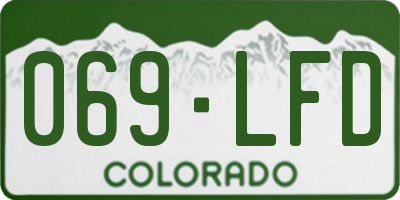 CO license plate 069LFD