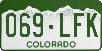 CO license plate 069LFK