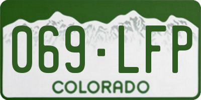 CO license plate 069LFP