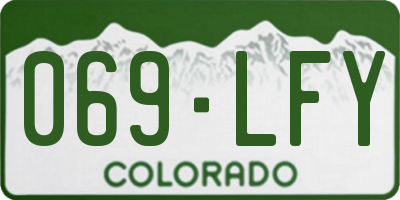 CO license plate 069LFY