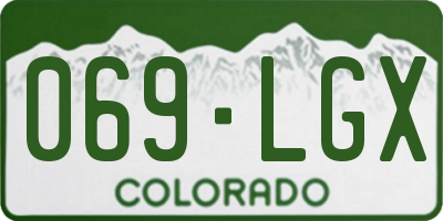 CO license plate 069LGX