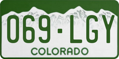 CO license plate 069LGY