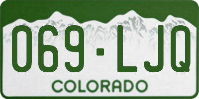 CO license plate 069LJQ