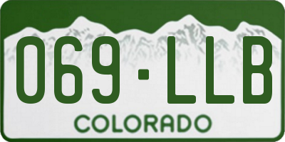 CO license plate 069LLB