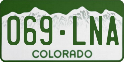 CO license plate 069LNA