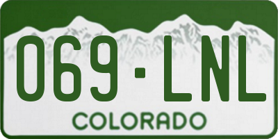 CO license plate 069LNL