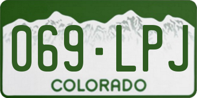 CO license plate 069LPJ