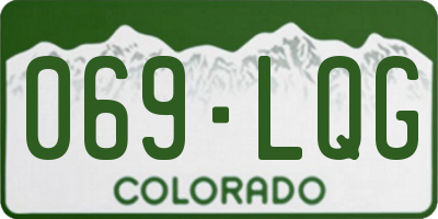 CO license plate 069LQG