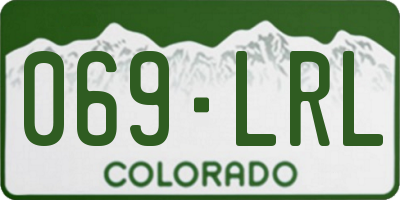 CO license plate 069LRL