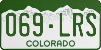 CO license plate 069LRS