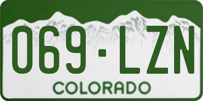 CO license plate 069LZN