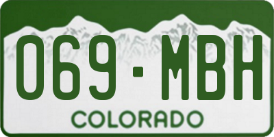 CO license plate 069MBH
