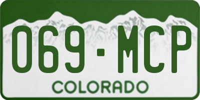CO license plate 069MCP