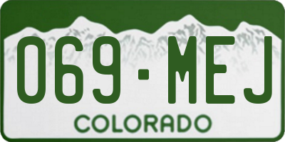 CO license plate 069MEJ
