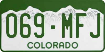 CO license plate 069MFJ