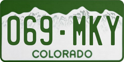 CO license plate 069MKY