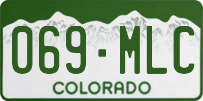 CO license plate 069MLC