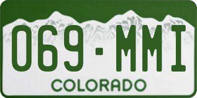 CO license plate 069MMI