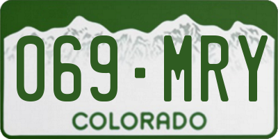 CO license plate 069MRY