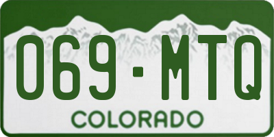 CO license plate 069MTQ