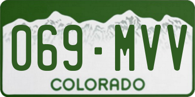 CO license plate 069MVV