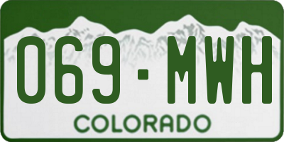 CO license plate 069MWH