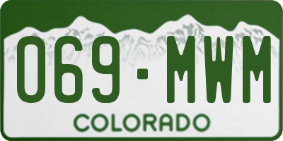 CO license plate 069MWM