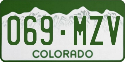 CO license plate 069MZV