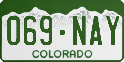 CO license plate 069NAY