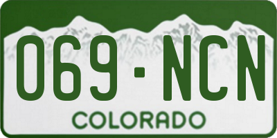 CO license plate 069NCN