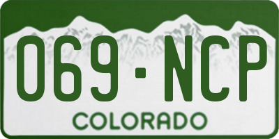 CO license plate 069NCP