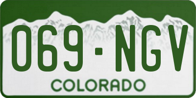 CO license plate 069NGV