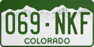 CO license plate 069NKF