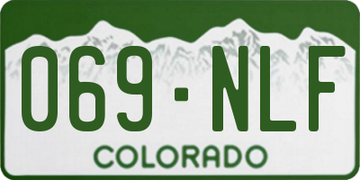 CO license plate 069NLF