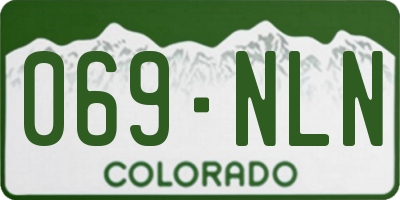 CO license plate 069NLN