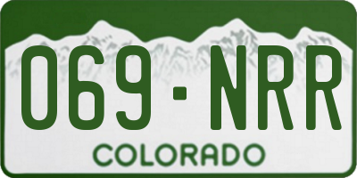 CO license plate 069NRR