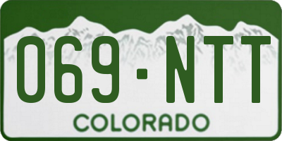 CO license plate 069NTT