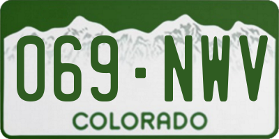 CO license plate 069NWV