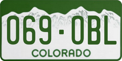CO license plate 069OBL