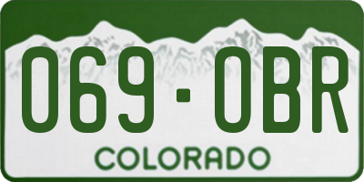 CO license plate 069OBR