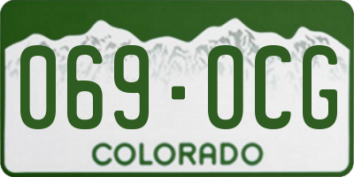 CO license plate 069OCG