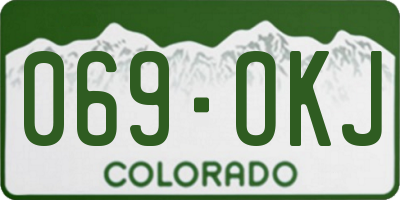 CO license plate 069OKJ